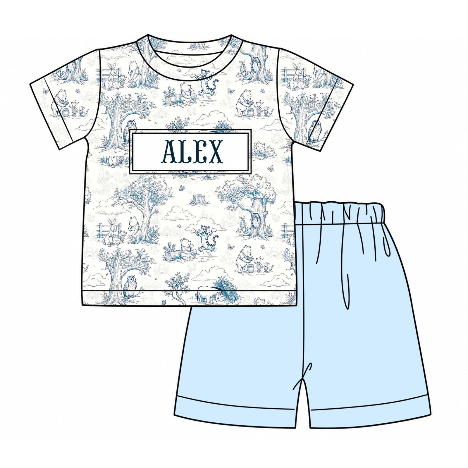 Custom Winnie the Pooh hand smocked