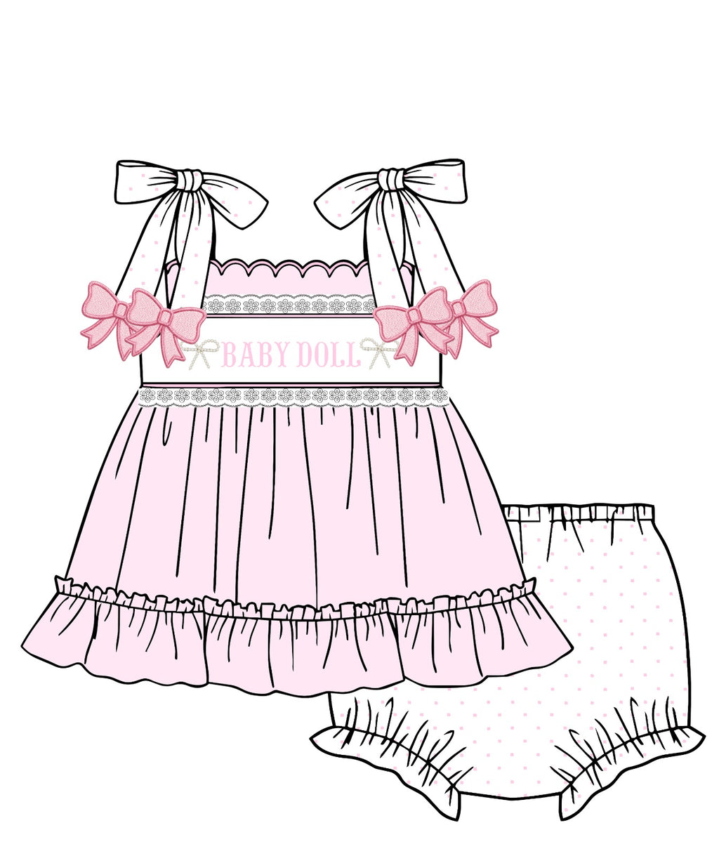 Baby doll hand smocked Po