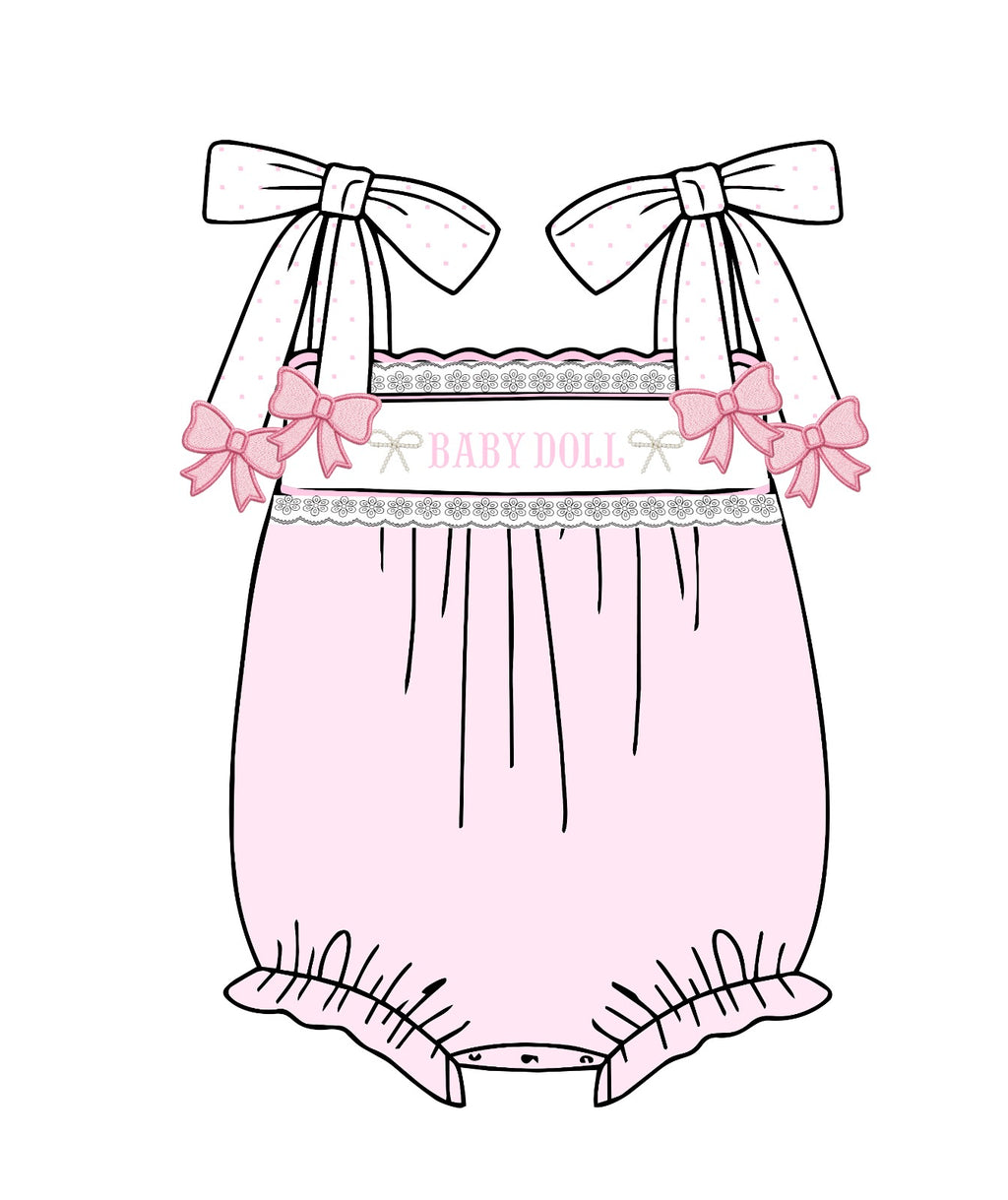 Baby doll hand smocked Po