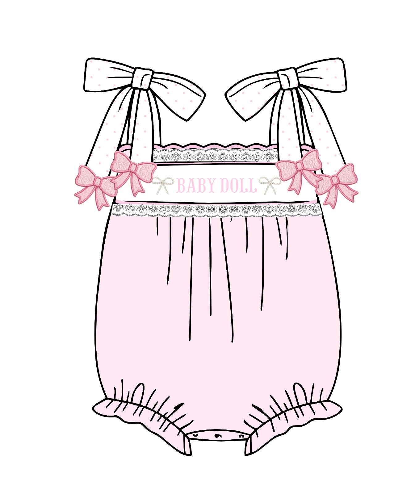 Baby doll hand smocked Po